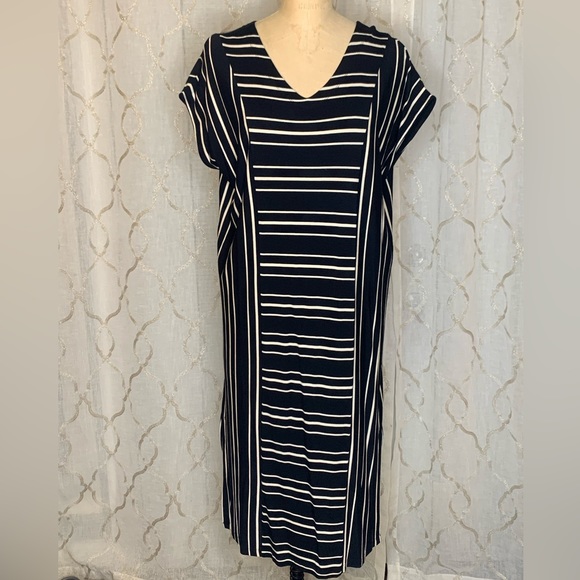 Masai Dresses & Skirts - NWT Masai Black & White Stripe MIDI Nasiri Dress sz Small